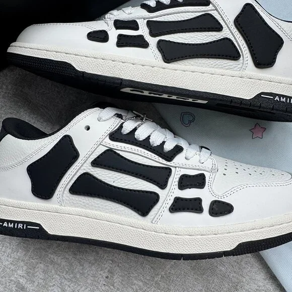 Amiri Skeleton Low-Top Leather Sneakers